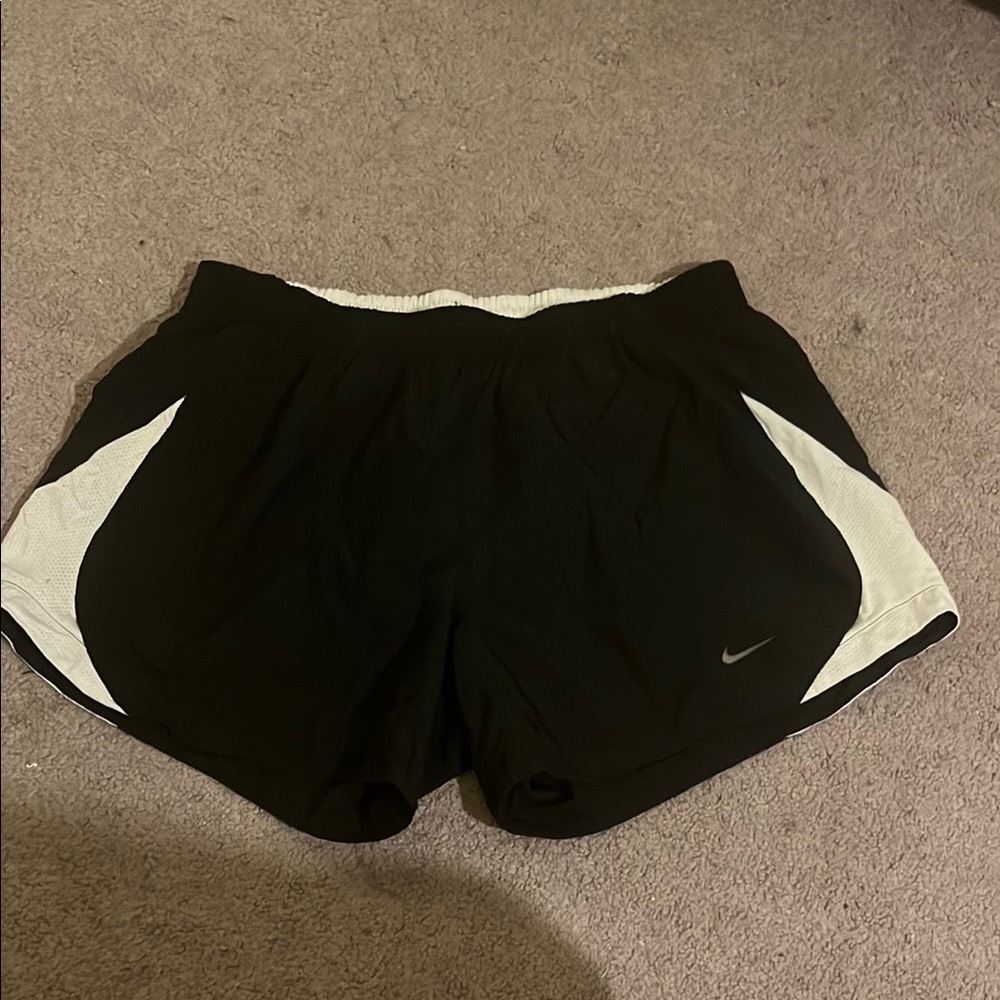 Nike Women's Black and White Shorts